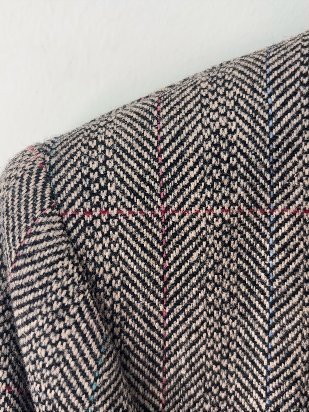 Vintage Ralph Lauren Wool Silk Blazer Women’s 10 Herringbone Tweed USA Jacket - Picture 3 of 14